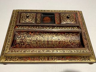 Antique French Boulle Inkwell