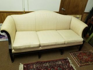 Vintage Camel Back Sofa / Couch - Very - Cream / Off White