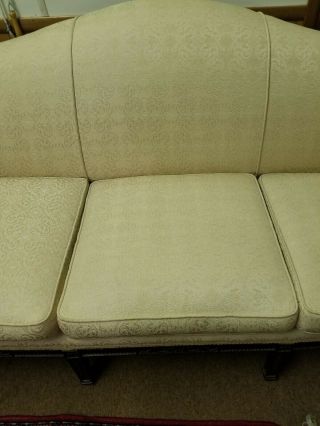 Vintage Camel Back Sofa / Couch - Very - Cream / Off White 3
