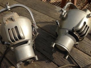 A Pair If Vintage 1960s Strand Stage Theater Lights Complete With Bulb & Plug