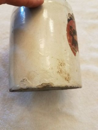 Antique SMUCKER ' S Stoneware Crock Jar PAPER LABEL Orrville Ohio 12