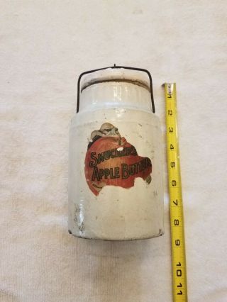 Antique SMUCKER ' S Stoneware Crock Jar PAPER LABEL Orrville Ohio 2