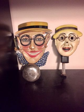 Rare Distler Harold Lloyd 2 Tin Germany Windup Sparkler Bellringer Antique Toys