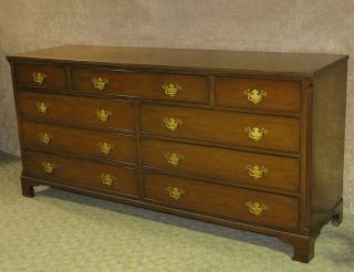 Vintage Kittinger Nine Drawer Traditional Style Mahogany Dresser 10