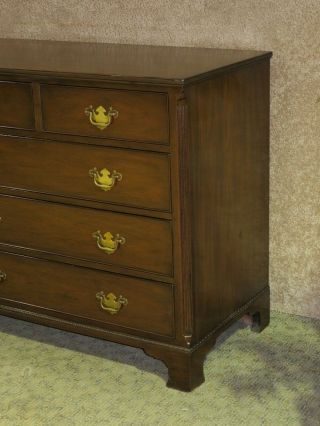 Vintage Kittinger Nine Drawer Traditional Style Mahogany Dresser 8