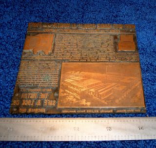 VICTOR safe & Lock Co cin.  Printers Plate advertising factory strongbox 1900s 6