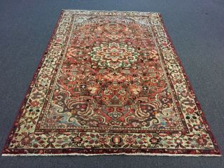 On Semi Antique Hand Knotted Persian Rug Floral Carpet 5x8 2694