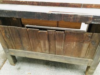 Antique Workbench Work Bench Carpenter Craftsman Ohio Tool Company Columbus Ohio 6