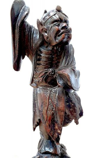 Antique Japanese Carved Wood Figural circa 1800 ' s 10