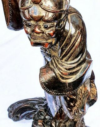 Antique Japanese Carved Wood Figural circa 1800 ' s 2