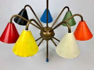 1950s ATOMIC ITALIAN CEILING LIGHT CHANDELIER STILNOVO ARREDOLUCE MID CENTURY 6