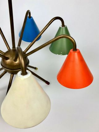 1950s ATOMIC ITALIAN CEILING LIGHT CHANDELIER STILNOVO ARREDOLUCE MID CENTURY 8