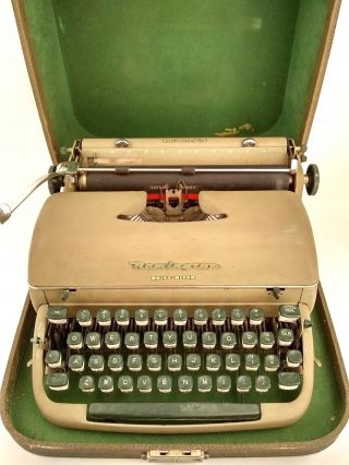 Antique Remington Quiet - Riter Type Writer With Case Miracle Tab