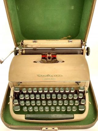 Antique Remington Quiet - Riter Type Writer With Case Miracle Tab 2