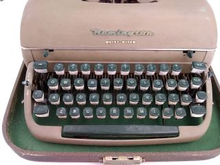 Antique Remington Quiet - Riter Type Writer With Case Miracle Tab 5