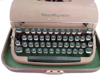 Antique Remington Quiet - Riter Type Writer With Case Miracle Tab 6