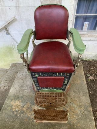 Antique Vintage Emil Paidar Barber Chair