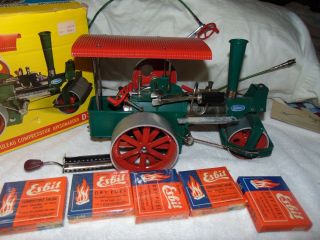 Vintage Wilesco West Germany Metal Live Steam Engine Roller Old Smoky D 36 W/Box 2