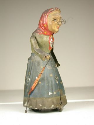 Very Early Lady With Umbrella - Wind Up - Germany - Gunthermann ? Late 1800s