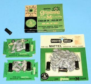 Vintage Mattel Greenie Stik - M - Caps Box & Shootin 