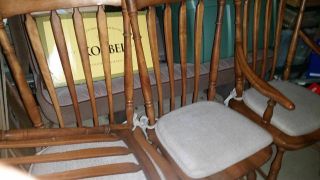 Vintage Maple Wood Cushman Kitchen Table and Chairs for tillerlhome 2