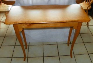 Tiger / Curly / Birdseye Maple Entry Table / Sofa Table (one Of A Kind) (t623)