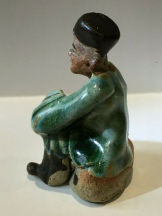 RARE Ming dynasty Chinese Antique Shekwan miniature figure Bonsai 5
