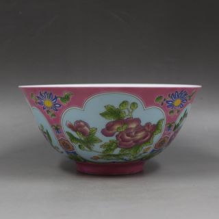 Chinese Antique Famille Rose Enamel Color Porcelain Bowl
