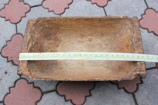24 " Primitive Antique Wood Carved Trench Dough Bowl 62cm