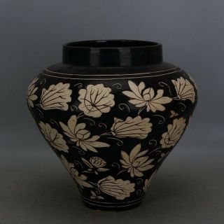 Jizhou kiln in the song dynasty painted lotus flower POTS. 2