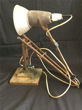 Rare Early 3 Step Herbert Terry Anglepoise Lamp 1227 - For Restoration