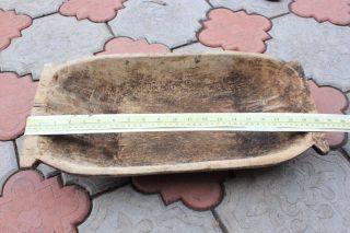 20 " Primitive Antique Wood Carved Trench Dough Bowl 52cm