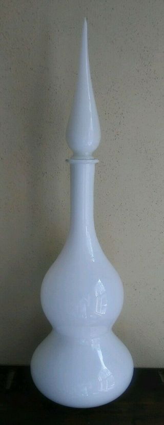 vntg MID CENTURY empoli MURANO cased GLASS genie DECANTER bottle XCLNTCND 27 