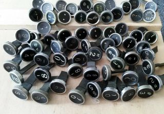 66 Black Typewriter Keys - Symbols & Numbers Only - Need To Be Cleaning