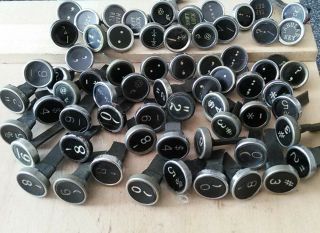 66 BLACK TYPEWRITER KEYS - SYMBOLS & NUMBERS ONLY - NEED TO BE CLEANING 3