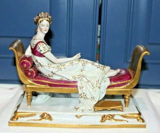 Sheibe - Alsbach Sitzendorf Madame Recamier Porcelain Figurine Jacques - Louis David