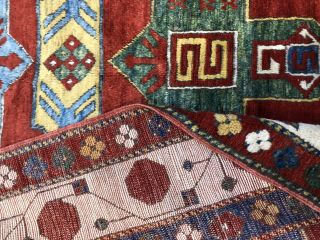 Auth: Vintage Caucasian Kazak Armenian LORI PAMBAK Organic Wool Beauty 5x8 NR 4