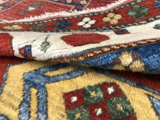 Auth: Vintage Caucasian Kazak Armenian LORI PAMBAK Organic Wool Beauty 5x8 NR 6