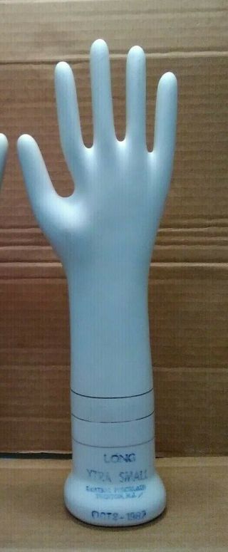 Vtg Hand General Porcelain Glove Mold Trenton Nj Long X - Small 1987
