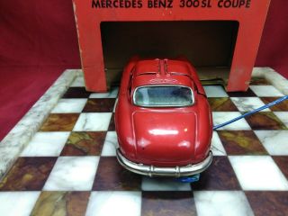 Vintage 1960 ' s Bandai Japan Battery Op.  Mercedes Benz 300 SL Coupe NM W/ BOX 4