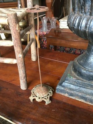 Antique 17 " Cast Iron Victorian Hat Stand Millinery Hat Counter Top Display
