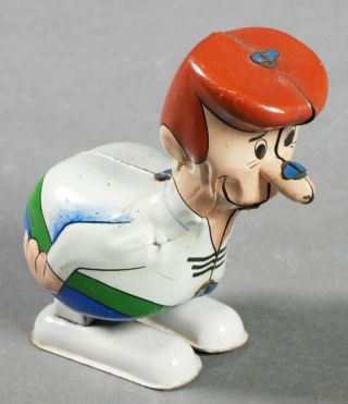 Vintage George Jetson Hanna Barbera Jumping Tin Windup Toy With Key