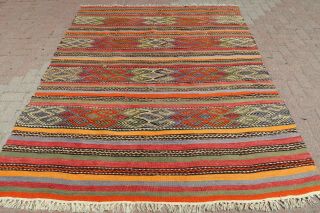 Turkish Kilim Rug Anatolia Rug Modern Kelim Wool Rug 76,  3 " X92,  5 " Area Rug Carpet
