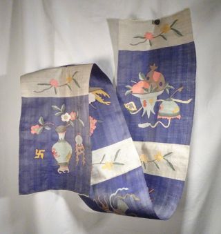 Chinese Silk Kesi Woven Textile Panel 55 " 140cm - 56591