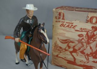 1950 ' S - 60 ' S JIM BOWIE HARTLAND WESTERN STATUE COMPLETE WITH TAG 2