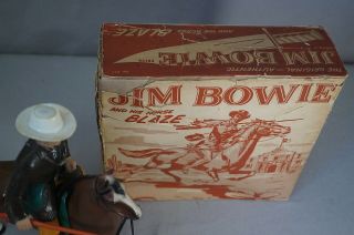 1950 ' S - 60 ' S JIM BOWIE HARTLAND WESTERN STATUE COMPLETE WITH TAG 7