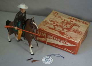 1950 ' S - 60 ' S JIM BOWIE HARTLAND WESTERN STATUE COMPLETE WITH TAG 8