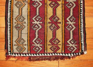 Rare Antique 19th Century Soumak Weave Kirsehir Turkish Yastik 22 