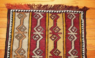 Rare Antique 19th Century Soumak Weave Kirsehir Turkish Yastik 22 