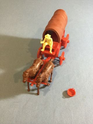 MARX WAGON TRAIN / Vintage Toy Rust Red Cover. 3